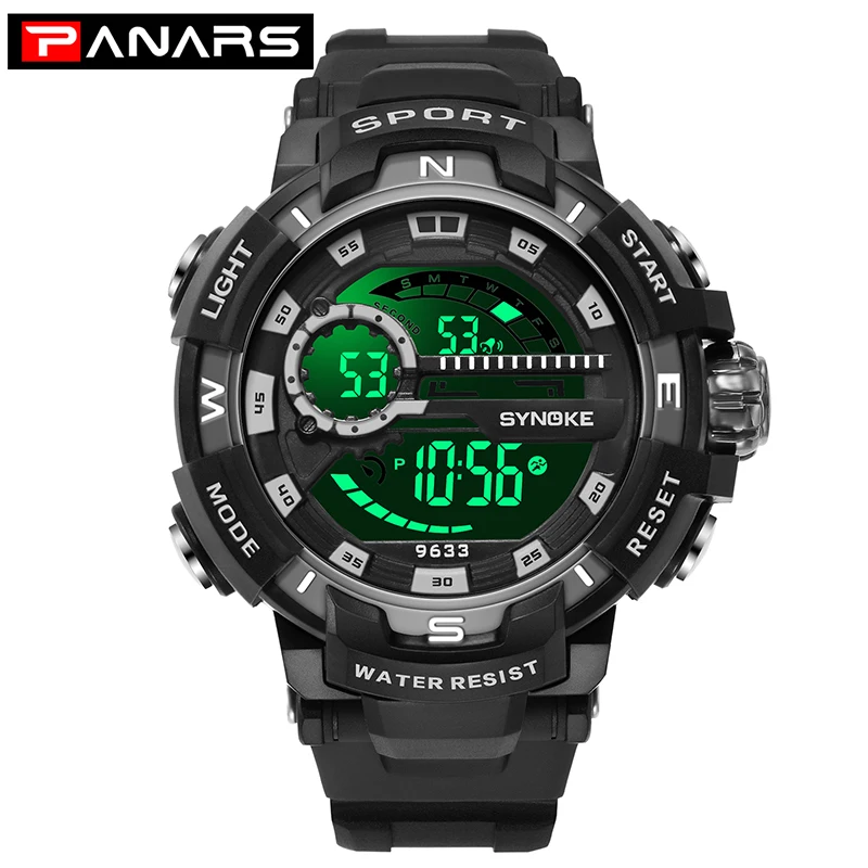 Military Watches Men Waterproof Multi-function Electronic Clock LED Alarm Digital Sport Watch For Men SYNOKE New Reloj de hombre
Military Watches Men Waterproof Multi-function Electronic Clock LED Alarm Digital Sport Watch For Men SYNOKE New Reloj de hombre