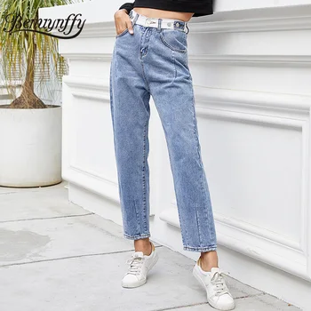 Benuynffy Patchwork Pocket Button Fly High Waist Jeans 2020 Spring Summer Women Elastic Back Denim Pants Female Washed Bottom 
Benuynffy Patchwork Pocket Button Fly High Waist Jeans 2020 Spring Summer Women Elastic Back Denim Pants Female Washed Bottom