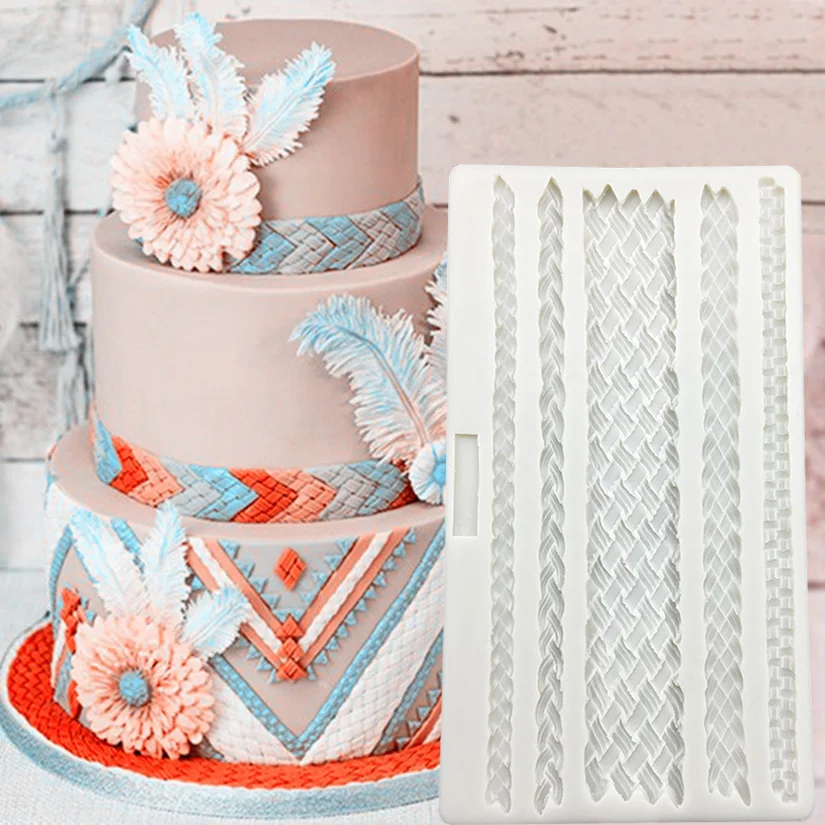 Pearl Twist Rope Weave Texture Silicone Mold Sugarcraft Fondant Cake Decorating Tools Cupcake Chocolate Baking Mold
Pearl Twist Rope Weave Texture Silicone Mold Sugarcraft Fondant Cake Decorating Tools Cupcake Chocolate Baking Mold