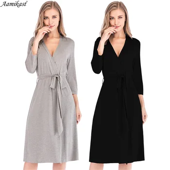 2020 New Style for Autumn and Winter Women's V-neck Loose Comfortable Pajamas Simple Women's Leisure Tops Nightgown
2020 New Style for Autumn and Winter Women's V-neck Loose Comfortable Pajamas Simple Women's Leisure Tops Nightgown