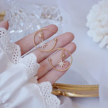 Shiny Side New Accessories Crystal Star Stud Earrings for Women Fashion Jewelry Unique Circle Zirconia Earrings
Shiny Side New Accessories Crystal Star Stud Earrings for Women Fashion Jewelry Unique Circle Zirconia Earrings