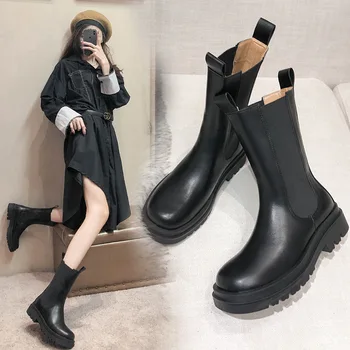 Genuine Leather Martin boots for women mona large power boots for women 2020 new stretch boots,Autumn and winter Women's boots 
Genuine Leather Martin boots for women mona large power boots for women 2020 new stretch boots,Autumn and winter Women's boots