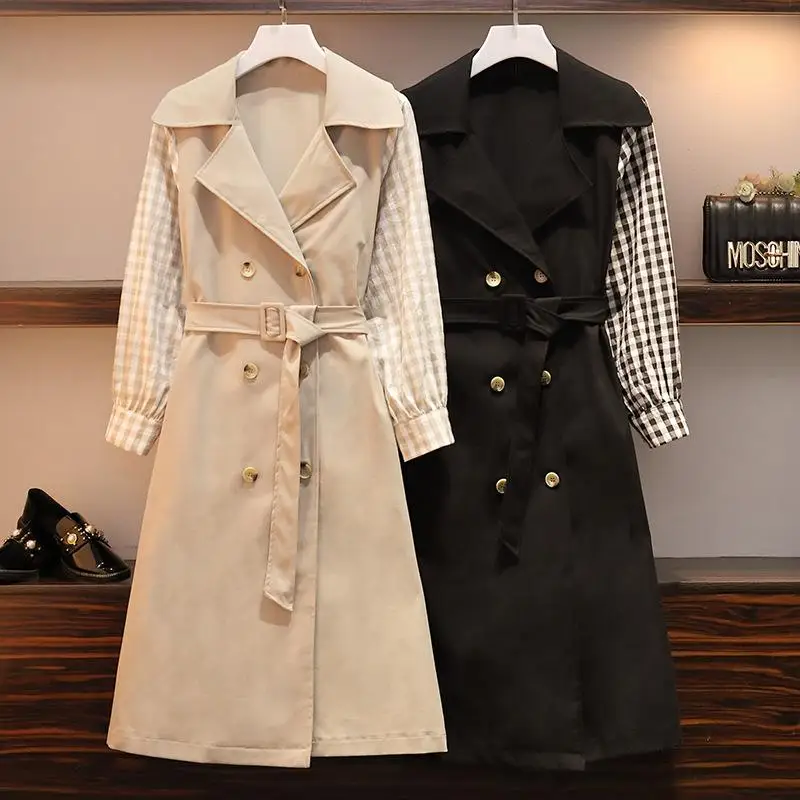 4XL 5XL Woman Plaid Plus Size Outerwear & Coats Jackets Autumn Long Windbreaker Coat Large Size Long Sleeve Winter Jackets Tops 
4XL 5XL Woman Plaid Plus Size Outerwear & Coats Jackets Autumn Long Windbreaker Coat Large Size Long Sleeve Winter Jackets Tops