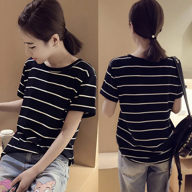 Фото Новинка женская футболка с короткими рукавами на весну и лето в Корейском стиле