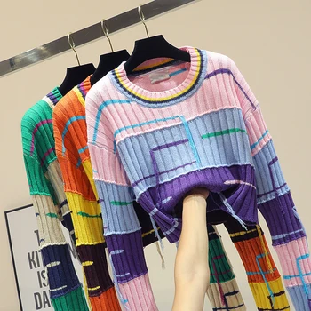 Crop Top Tassel Short Color Matching Stripe Pullover Sweater Women Knitted Ribbed Pullover Sweater Long Sleeve Jumper Pull Femme
Crop Top Tassel Short Color Matching Stripe Pullover Sweater Women Knitted Ribbed Pullover Sweater Long Sleeve Jumper Pull Femme