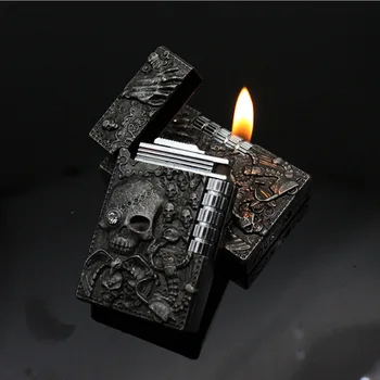 Fashion Zombie Relief Lighter Sharp PING Sound Grinding Wheel Cigarette Lighter Men Metal Gas Butane Flame Lighter Smoker Gift
Fashion Zombie Relief Lighter Sharp PING Sound Grinding Wheel Cigarette Lighter Men Metal Gas Butane Flame Lighter Smoker Gift