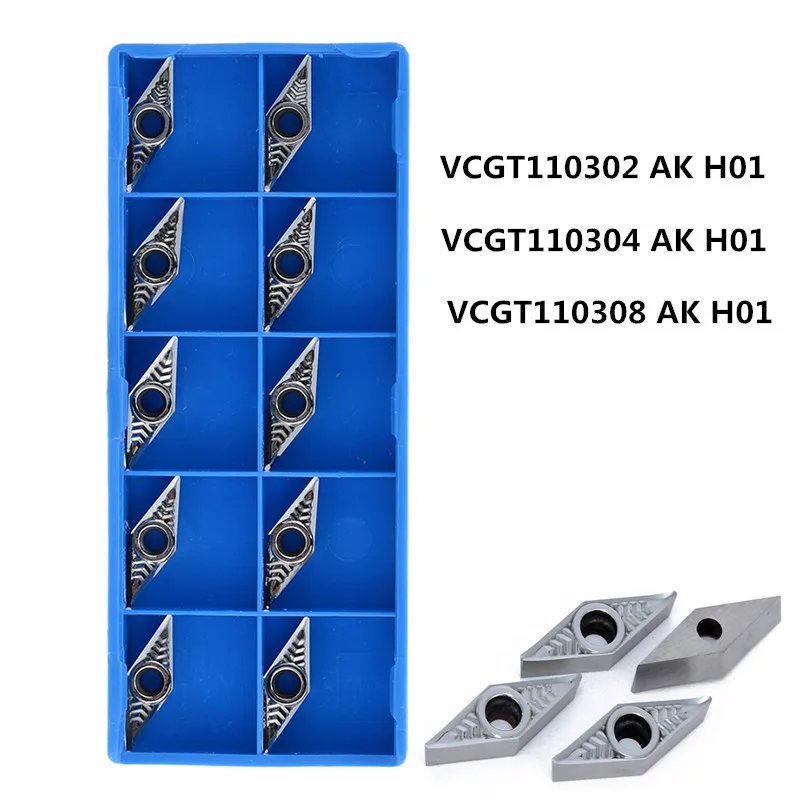10 PCS VCGT110302 AK H01 Lathe insert aluminum insert VCGT110304 turning inserts for internal CNC toolholder knife blade
10 PCS VCGT110302 AK H01 Lathe insert aluminum insert VCGT110304 turning inserts for internal CNC toolholder knife blade