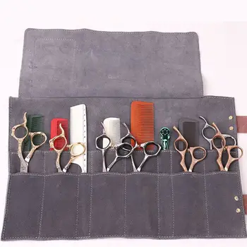 Leather Roll Up Storage Bag Professional Scissors Kit Combs Pack Large Capacity for Salon Barber Hair Stylist 517D
Leather Roll Up Storage Bag Professional Scissors Kit Combs Pack Large Capacity for Salon Barber Hair Stylist 517D