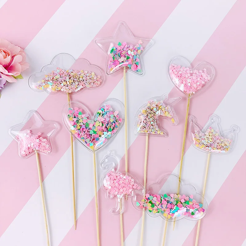 Princess Prince Fairy Transparent Cake Topper Heart Star Crown Cloud Confetti Cake Topper Wedding Birthday Party Cake Decoration
Princess Prince Fairy Transparent Cake Topper Heart Star Crown Cloud Confetti Cake Topper Wedding Birthday Party Cake Decoration
