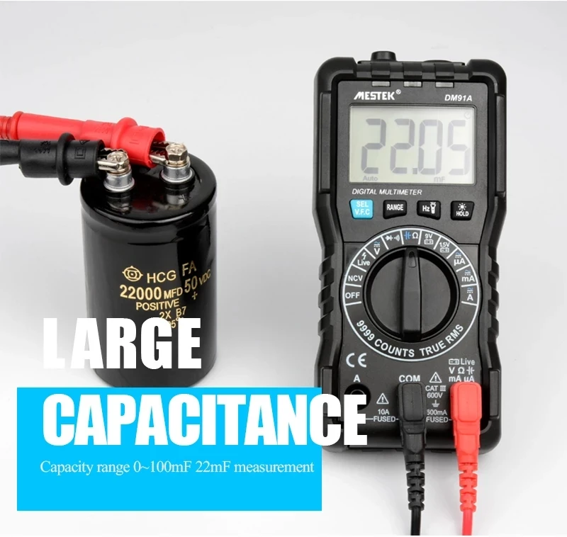 MESTEK DM91S mini multimeter digital multimeter 9999 counts professional probe tester meter multimeters multi meter multit
MESTEK DM91S mini multimeter digital multimeter 9999 counts professional probe tester meter multimeters multi meter multit