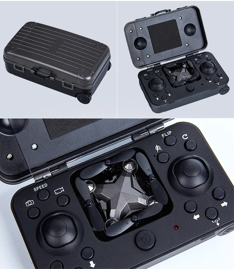 Mini RC Helicopter Folding Drone Quadcopter WiFi Real-time Aerial Photography Altitude Hold Travelling Case Molding Drone Camera
Mini RC Helicopter Folding Drone Quadcopter WiFi Real-time Aerial Photography Altitude Hold Travelling Case Molding Drone Camera