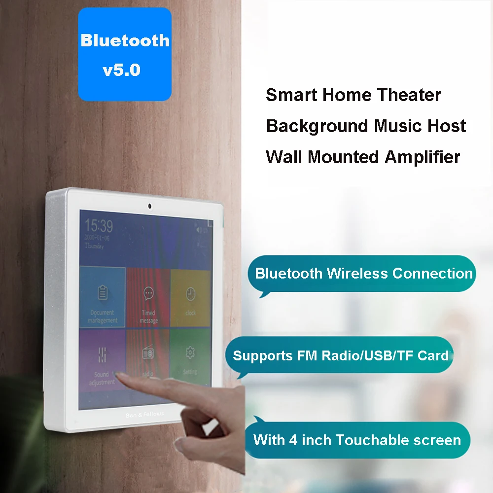 Bluetooth Wall Amplifier Home Theater Amplifiers Audio Amplificador Mini AMP Board 2.0 CH Background Music Support Speakers
Bluetooth Wall Amplifier Home Theater Amplifiers Audio Amplificador Mini AMP Board 2.0 CH Background Music Support Speakers