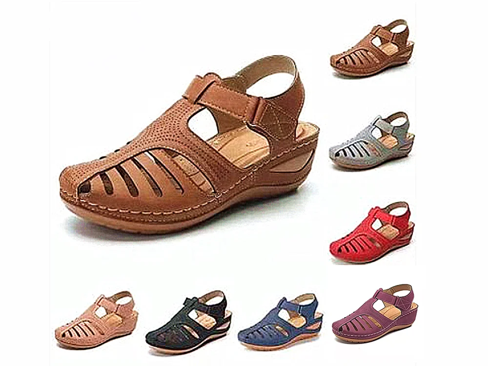 STS Women Sandals Summer Ladies Comfortable Round Toe Ankle Hollow Sandals Female Soft Sole Shoes Drop shipping Plus Size 43
STS Women Sandals Summer Ladies Comfortable Round Toe Ankle Hollow Sandals Female Soft Sole Shoes Drop shipping Plus Size 43