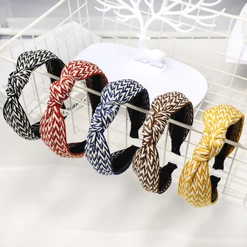 Fashion Knotted Hairbands Ripple Cross Headbands for Women Korean Simple Headband Handmade Bowknot Hair Hoop Hair Accessories
Fashion Knotted Hairbands Ripple Cross Headbands for Women Korean Simple Headband Handmade Bowknot Hair Hoop Hair Accessories