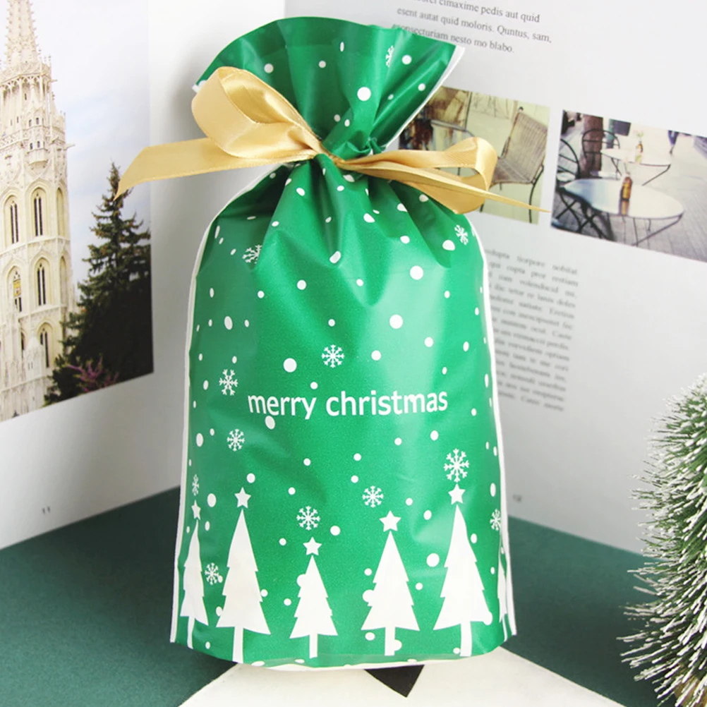 25pcs christmas gift drawstring bag christmas tree cookie bundle