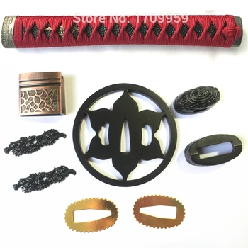 Nice Sword Handle Set Iron Fittings For Japanese Katana/Wakizashi/Tanto Metal Crafts Tsuba+Menuki+Fuchi+Kashira+Habaki+Seppa
Nice Sword Handle Set Iron Fittings For Japanese Katana/Wakizashi/Tanto Metal Crafts Tsuba+Menuki+Fuchi+Kashira+Habaki+Seppa