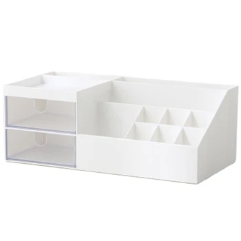 Desktop Storage Box with Compartments Drawer Style Space-Saving Case Organizer Container for Make Up-White
Desktop Storage Box with Compartments Drawer Style Space-Saving Case Organizer Container for Make Up-White