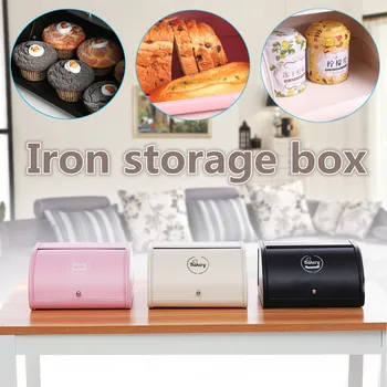 Pink / Black / Beige Roll Top Metal Flip-Baked Bread Box Dust-Proof Storage Box Bread Bin Kitchen Food Holder
Pink / Black / Beige Roll Top Metal Flip-Baked Bread Box Dust-Proof Storage Box Bread Bin Kitchen Food Holder