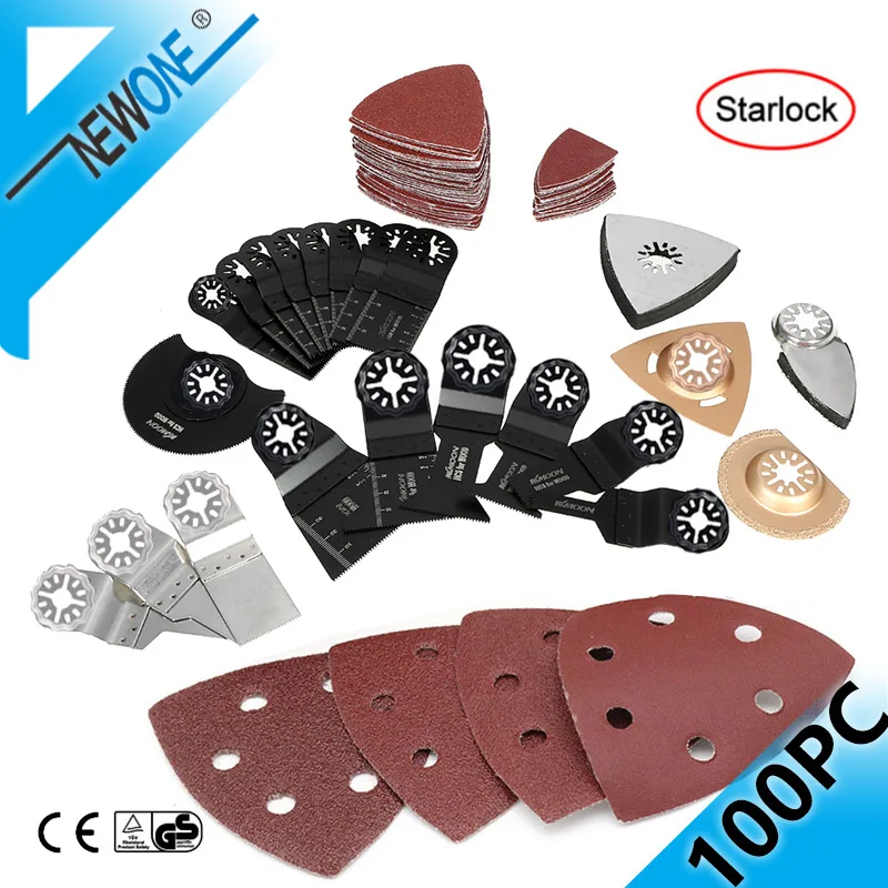 NEWONE Starlock Bi-Metal Oscillating Saw Blade Multitool Renovator Precision Saw Blades with Finger Sand Paper for Wood/Tile Cut
NEWONE Starlock Bi-Metal Oscillating Saw Blade Multitool Renovator Precision Saw Blades with Finger Sand Paper for Wood/Tile Cut