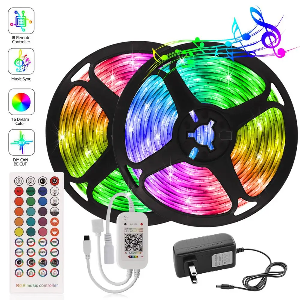 Led Light Strips White RGB Tape with Controller Outdoor Indoor Decoration Garland Led Bluetooth Smart Control 12V LED Neon Strip
Led Light Strips White RGB Tape with Controller Outdoor Indoor Decoration Garland Led Bluetooth Smart Control 12V LED Neon Strip