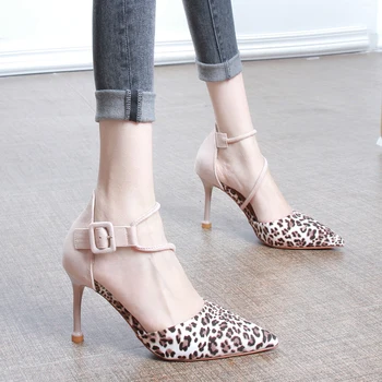 Leopard Hollow Sandals Women Sexy High Heel Shoes 2019 Summer New Thin With Pointed High Heels Banquet Women's Shoes 
Leopard Hollow Sandals Women Sexy High Heel Shoes 2019 Summer New Thin With Pointed High Heels Banquet Women's Shoes