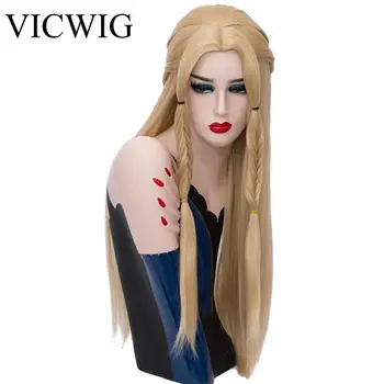 VICWIG 26 Inch Long Cosplay Wigs Braid Synthetic Straight Hair Blonde Wig for Women Heat-Resistant Rose Net
VICWIG 26 Inch Long Cosplay Wigs Braid Synthetic Straight Hair Blonde Wig for Women Heat-Resistant Rose Net
