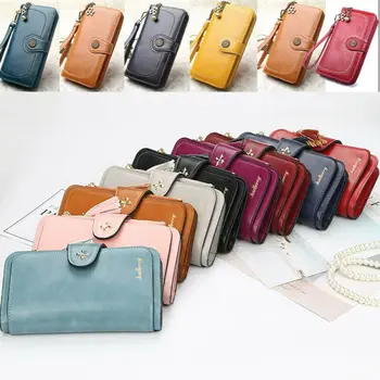 2019 new fashion women's purse woman's long leather wallet simple atmosphere PU leather wallet wallet card bag in hand
2019 new fashion women's purse woman's long leather wallet simple atmosphere PU leather wallet wallet card bag in hand