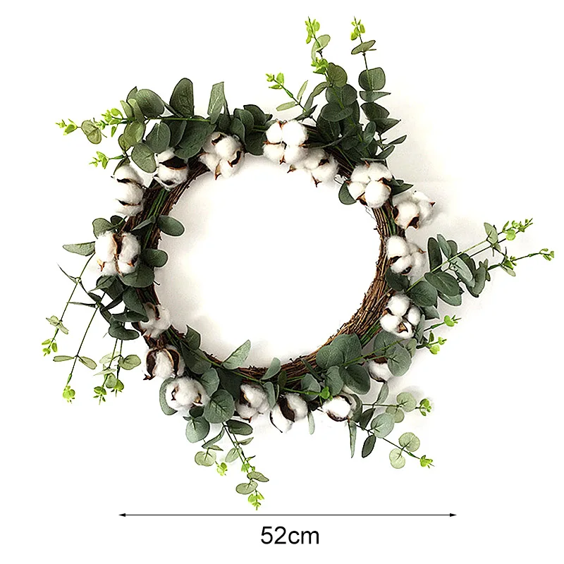 Artificial Cotton Wreath Simulation Vintage Handmade Garland Farmhouse Wreath Christmas Decoration for Home Door Wall
Artificial Cotton Wreath Simulation Vintage Handmade Garland Farmhouse Wreath Christmas Decoration for Home Door Wall