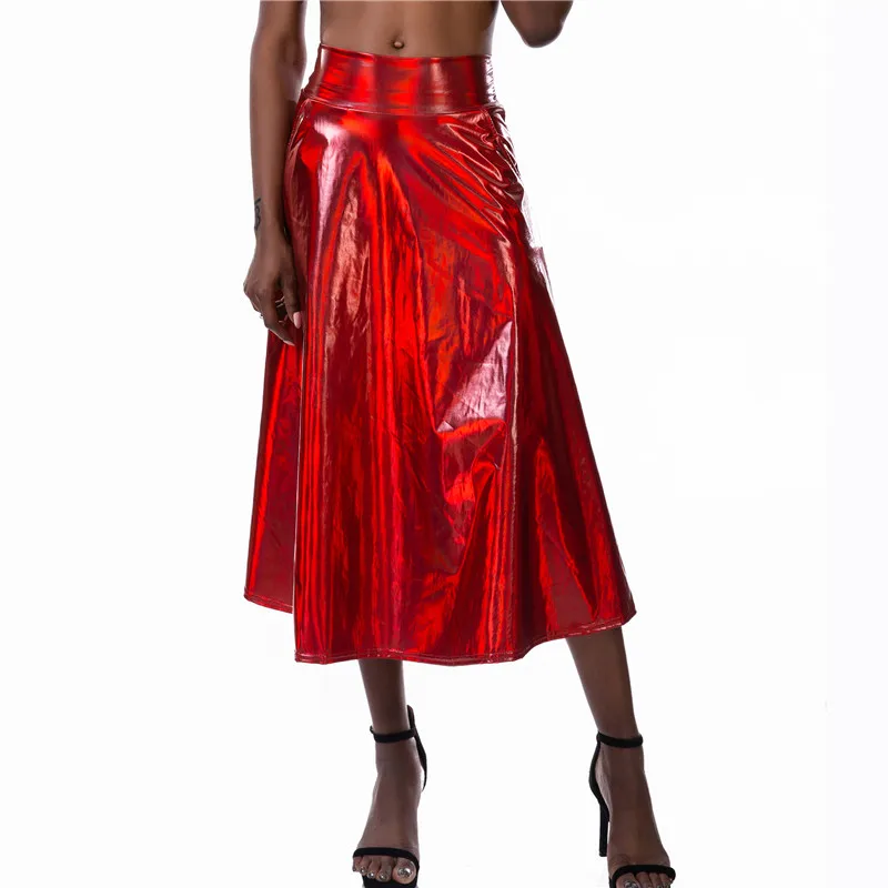 Shiny Holographic Long Skirt Patent Leather Wet Look Pocketed Skirts 2019 Summer Fashion Street Performances Skirt Lady Clubwear
Shiny Holographic Long Skirt Patent Leather Wet Look Pocketed Skirts 2019 Summer Fashion Street Performances Skirt Lady Clubwear
