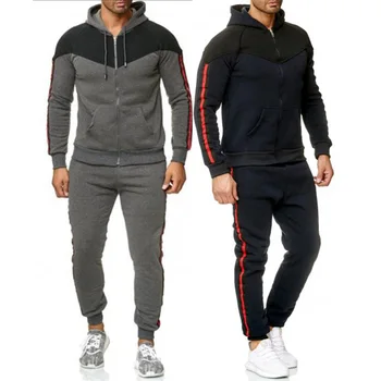 New Sports Sweatshirts and Trousers Suit Men's Large Size Casual Stitching Long-sleeved Hooded Tracksuts Tide
New Sports Sweatshirts and Trousers Suit Men's Large Size Casual Stitching Long-sleeved Hooded Tracksuts Tide