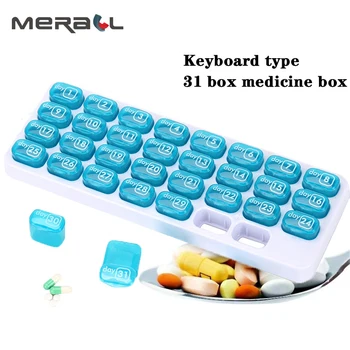 1PCS 31 Days Weekly Tablet Pill Medicine Box Holder Storage Organizer Container Case Portable Moisture proof Pill Box Splitters
1PCS 31 Days Weekly Tablet Pill Medicine Box Holder Storage Organizer Container Case Portable Moisture proof Pill Box Splitters