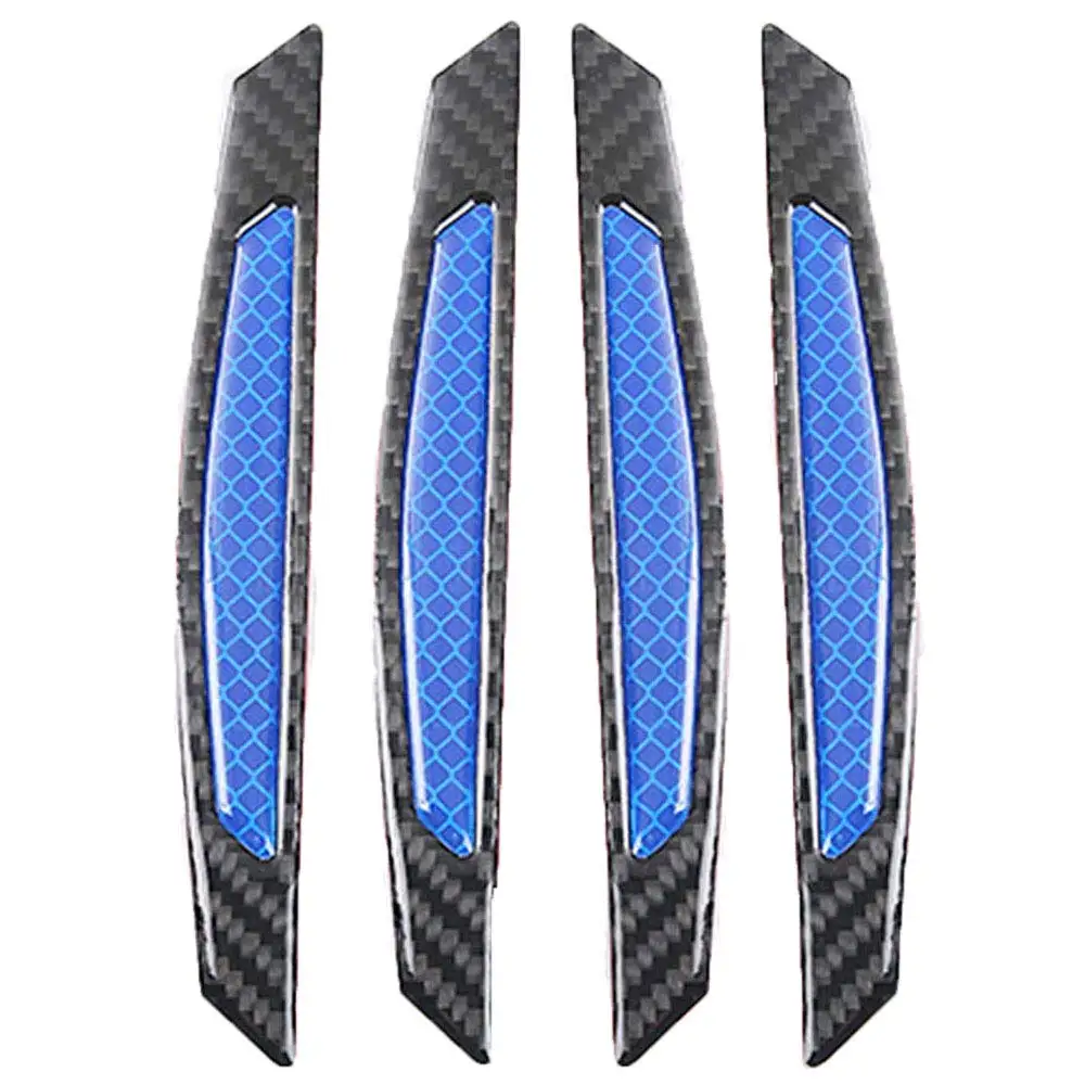 4pcs 3D Blue Reflective Stickers Black Real Carbon Fiber Strips Car Side Door Edge Bumper Anti-Scratch Protection Guards Trim 
4pcs 3D Blue Reflective Stickers Black Real Carbon Fiber Strips Car Side Door Edge Bumper Anti-Scratch Protection Guards Trim