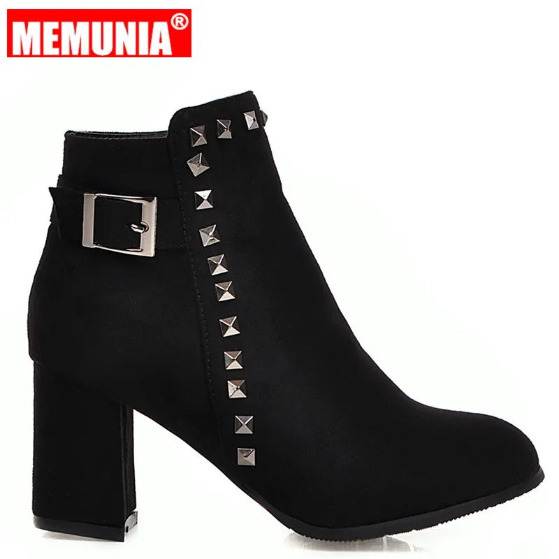 MEMUNIA 2020 New Spring Autumn Ankle Boots Women Platform Boots Buckle Black Leather PU High Heels Shoes Woman Comfortable shoes
MEMUNIA 2020 New Spring Autumn Ankle Boots Women Platform Boots Buckle Black Leather PU High Heels Shoes Woman Comfortable shoes