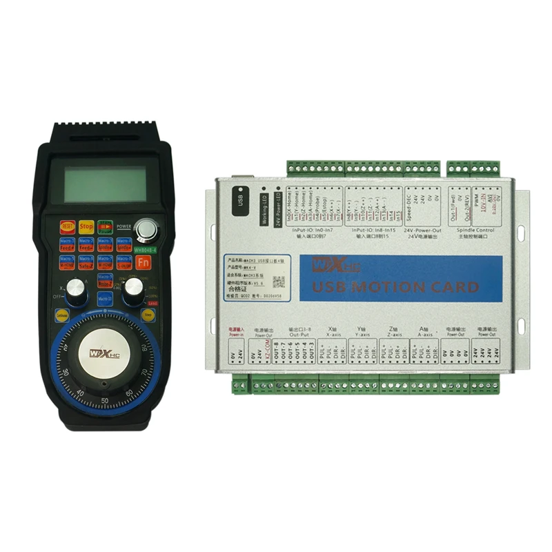 4 Axis MACH3 USB motion control card CNC Standard Board MK4 Handwheel with LCD display
4 Axis MACH3 USB motion control card CNC Standard Board MK4 Handwheel with LCD display