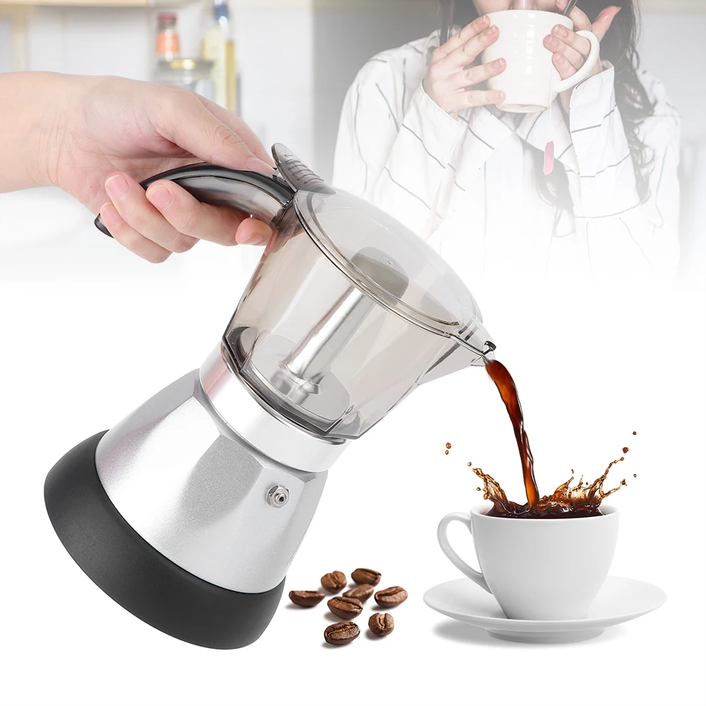3 Cup 150ml Electric Coffee Pot Portable Aluminium Electric Coffee Maker Pot for Office Home US 120V Kitchen Appliances
3 Cup 150ml Electric Coffee Pot Portable Aluminium Electric Coffee Maker Pot for Office Home US 120V Kitchen Appliances