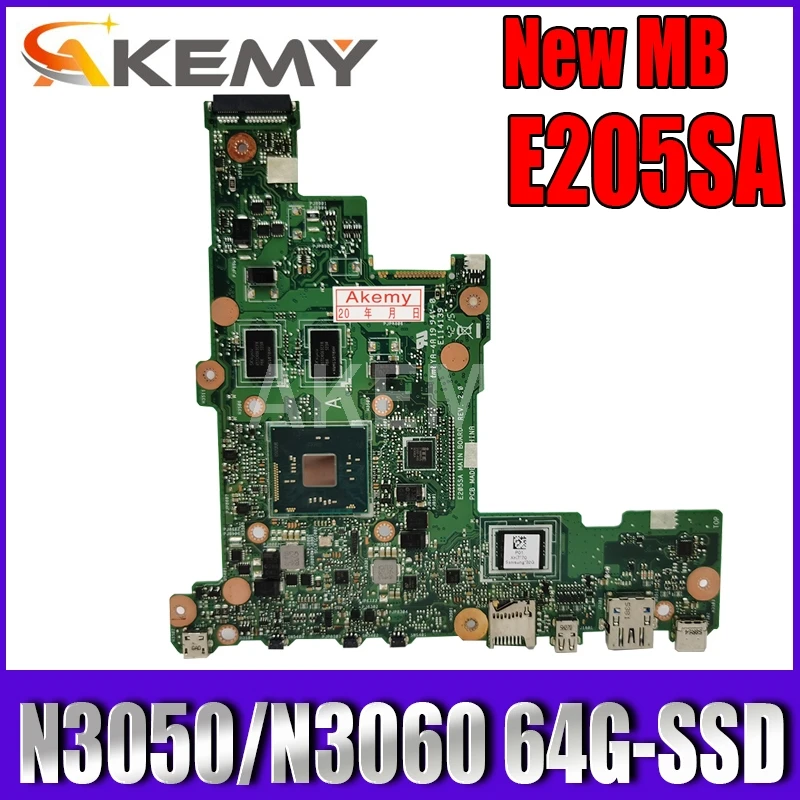 Фото Материнская плата для ноутбука Akemy E205SA Asus Eeebook Flip E205S TP200S TP200SA N3050/N3060 64G-SSD |