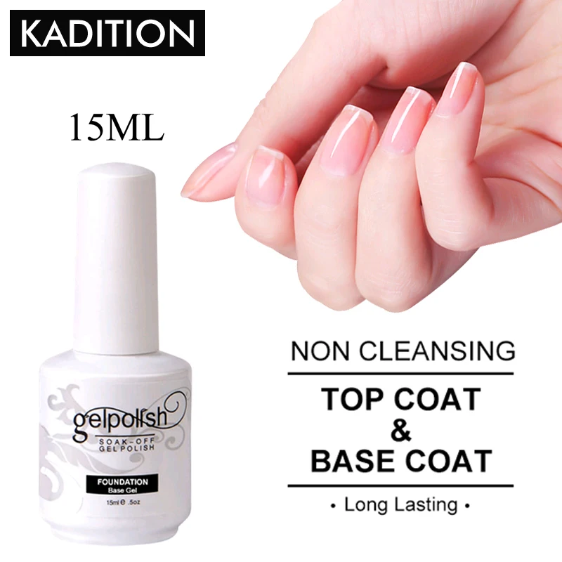 KADITION New Base Coat Top Coat Gel Nail Polish 15ml Nails Base Topcoat Colorful Soak UV Clear Gel Polish Semi Permanent Top
KADITION New Base Coat Top Coat Gel Nail Polish 15ml Nails Base Topcoat Colorful Soak UV Clear Gel Polish Semi Permanent Top