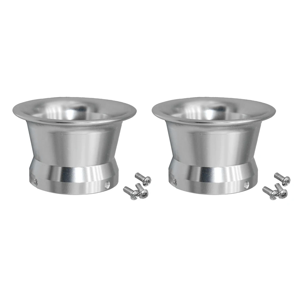 2pcs 50mm Air Filter Interface Cup For 24/26/28/30mm Motorcycle Carb Silver 2pcs 50mm Air Filter Interface Cup For 24/26/28/30mm Motorcycle Carb Silver
