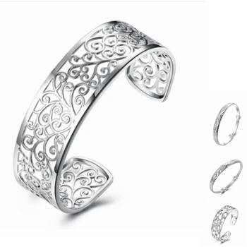 Simple Fashion 925 Sterling Silver Bracelets Open Bracelets & Bangles Statement Jewelry Women Girl Pulseira Bracelet Argent 925
Simple Fashion 925 Sterling Silver Bracelets Open Bracelets & Bangles Statement Jewelry Women Girl Pulseira Bracelet Argent 925