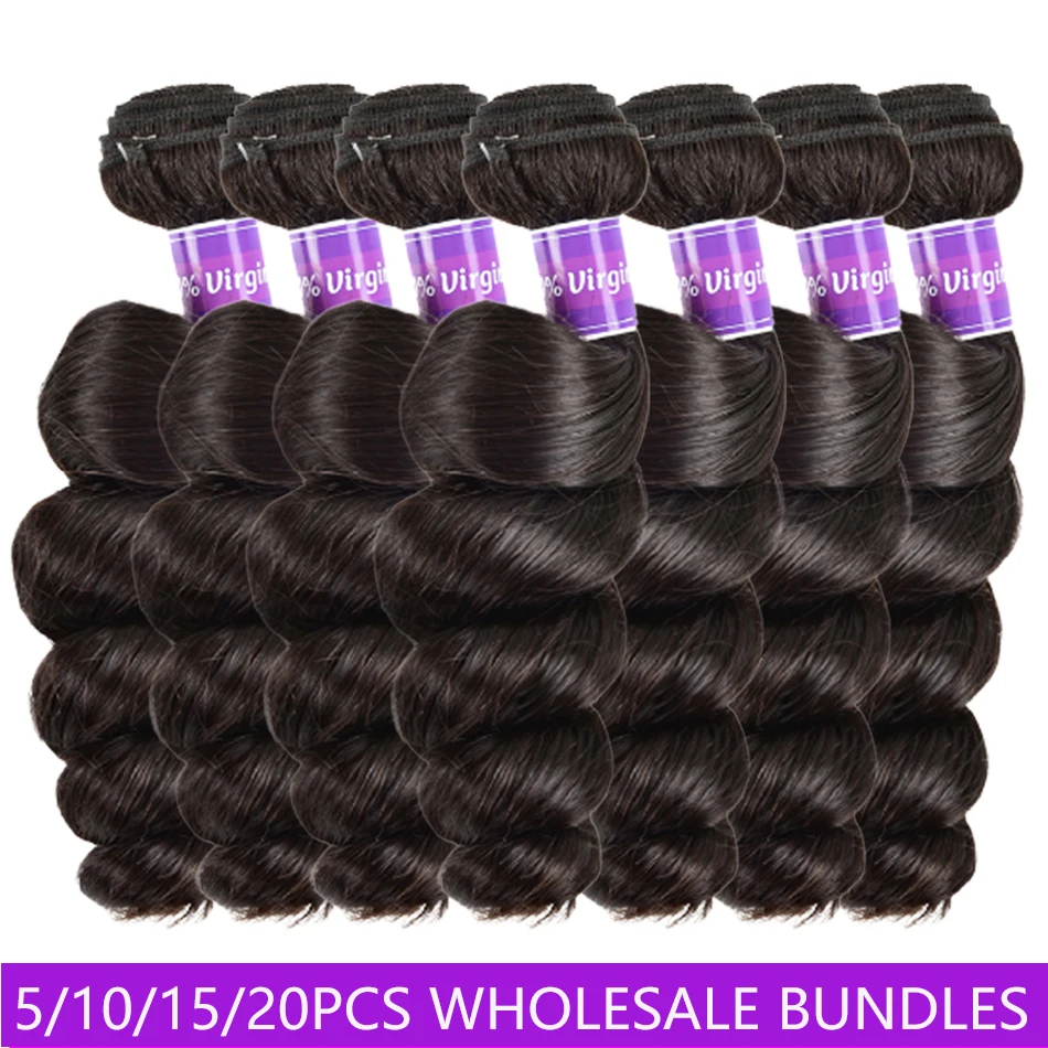Фото Wholesale Price Bundles Deals Peruvian Loose Wave 100% Human Hair Unpressed Virgin Shuangya | Шиньоны и парики