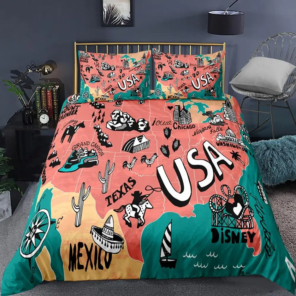 3D Printed Map Bedding Set Queen Size World Map Duvet Cover Winter Bed Set King Size Super Soft Comforter Cover Set
3D Printed Map Bedding Set Queen Size World Map Duvet Cover Winter Bed Set King Size Super Soft Comforter Cover Set