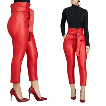 2020 Spring PU Leather Pants High Waist Thicken Trousers Women Office Lady Streetwear Leather Pants Red Black Plus Size M-2XL
2020 Spring PU Leather Pants High Waist Thicken Trousers Women Office Lady Streetwear Leather Pants Red Black Plus Size M-2XL