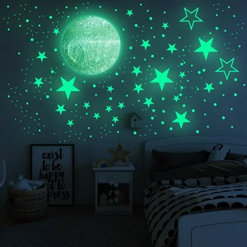 Zollor DIY Luminous Stars Moon Dots Wall Sticker Fluorescence Self-adhesive Kids Room Decoration Light up Night Wall Stickers 
Zollor DIY Luminous Stars Moon Dots Wall Sticker Fluorescence Self-adhesive Kids Room Decoration Light up Night Wall Stickers