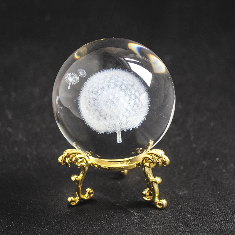 Christmas Present Miniatures Crystal Ball Dandelion 3D Laser Engraved Glass Ball Home Decoration Accessories Gifts
Christmas Present Miniatures Crystal Ball Dandelion 3D Laser Engraved Glass Ball Home Decoration Accessories Gifts