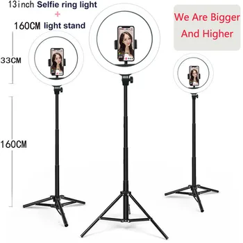 13 inch 33 CM Video Light Dimmable LED Selfie Ring Light USB ring lamp Photography Light with 2M tripod stand for Makeup Youtube
13 inch 33 CM Video Light Dimmable LED Selfie Ring Light USB ring lamp Photography Light with 2M tripod stand for Makeup Youtube