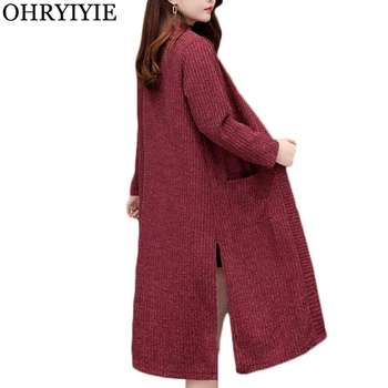 OHRYIYIE Plus Size 5XL Spring Autumn Women Long Cardigan Sweater 2019 Casual Long Sleeve Knitted Sweater Female Thick Coat SW737 
OHRYIYIE Plus Size 5XL Spring Autumn Women Long Cardigan Sweater 2019 Casual Long Sleeve Knitted Sweater Female Thick Coat SW737