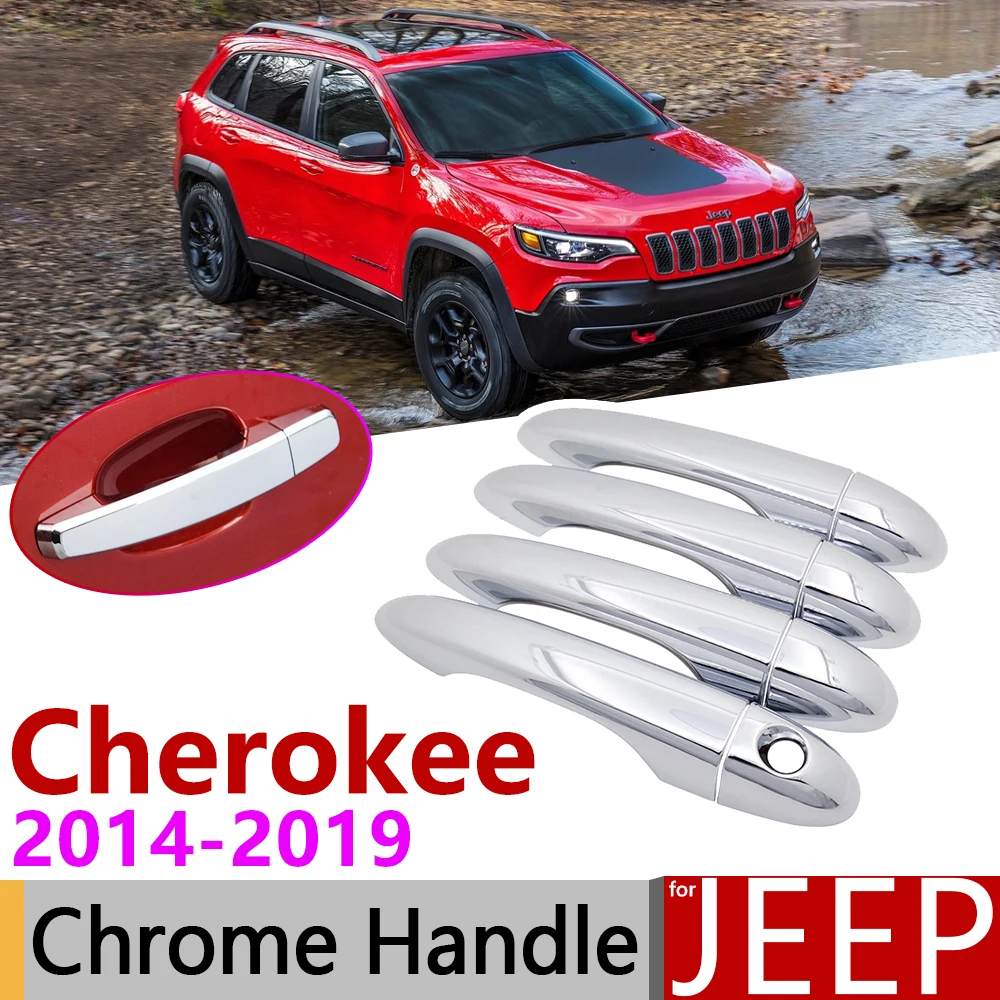 for Jeep Cherokee KL 2014~2019 Chrome Exterior Door Handle Cover Car Accessories Stickers Trim Set of 4Door 2015 2016 2017 2018
for Jeep Cherokee KL 2014~2019 Chrome Exterior Door Handle Cover Car Accessories Stickers Trim Set of 4Door 2015 2016 2017 2018