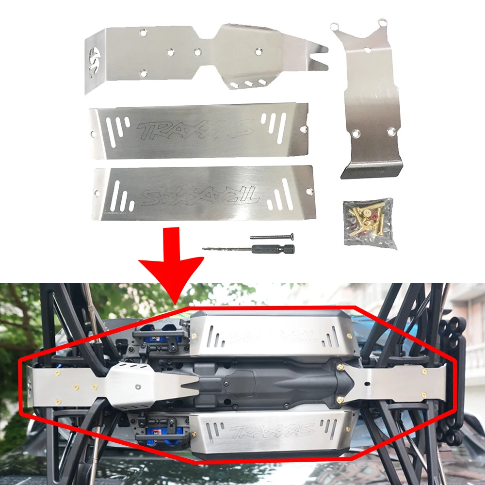 

GPM metal Stainless Steel Front / Central/ Rear Guard Chassis Armor protection for 1/10 E-REVO 2.0 86086-4 Monster Truck