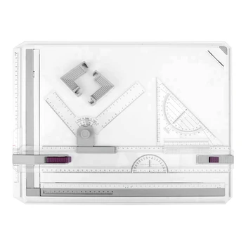 A3 Drawing Board Drafting Table Multifunctional Drawing Board Table with Clear Rule Parallel Motion and Angle Adjustable Measuri
A3 Drawing Board Drafting Table Multifunctional Drawing Board Table with Clear Rule Parallel Motion and Angle Adjustable Measuri