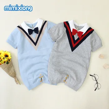 ins boys' British academic style short-sleeved cotton fart clothes 
ins boys' British academic style short-sleeved cotton fart clothes